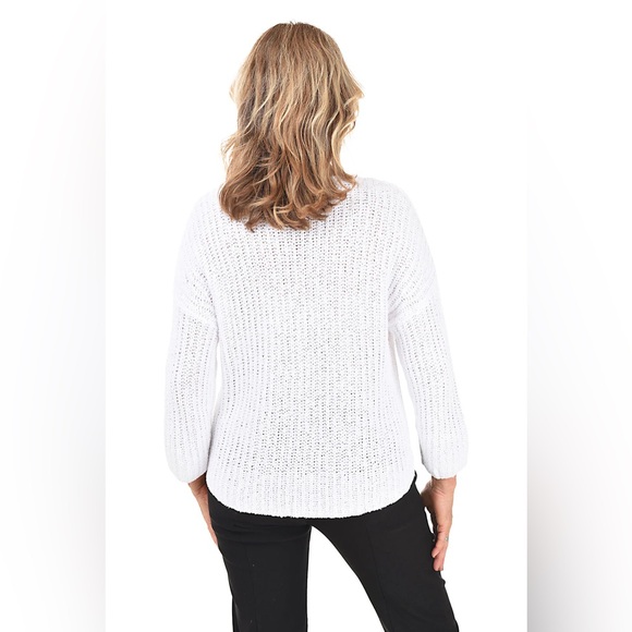 HABITAT By the Sea Fisherman Rib Pullover - Cotton Dolman Sleeves - Smoke - M - Picture 4 of 11